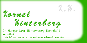 kornel winterberg business card